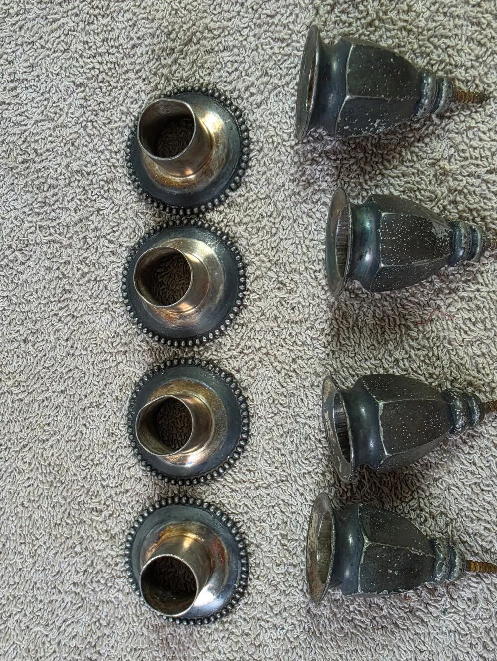 Vintage Screw In Candle Holders Set Of Four
